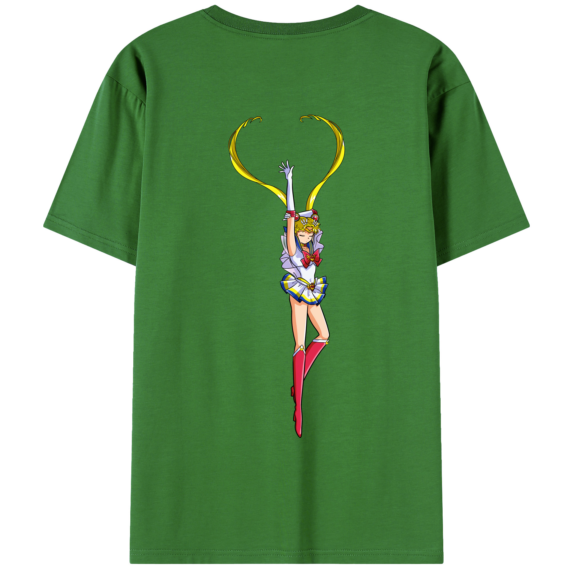 （画像用） 美少女戦士セーラームーン 月野 うさぎ つきの うさぎ Sailor Moon Tsukino Usagi レディース半袖Tシャツ(バックプリント)